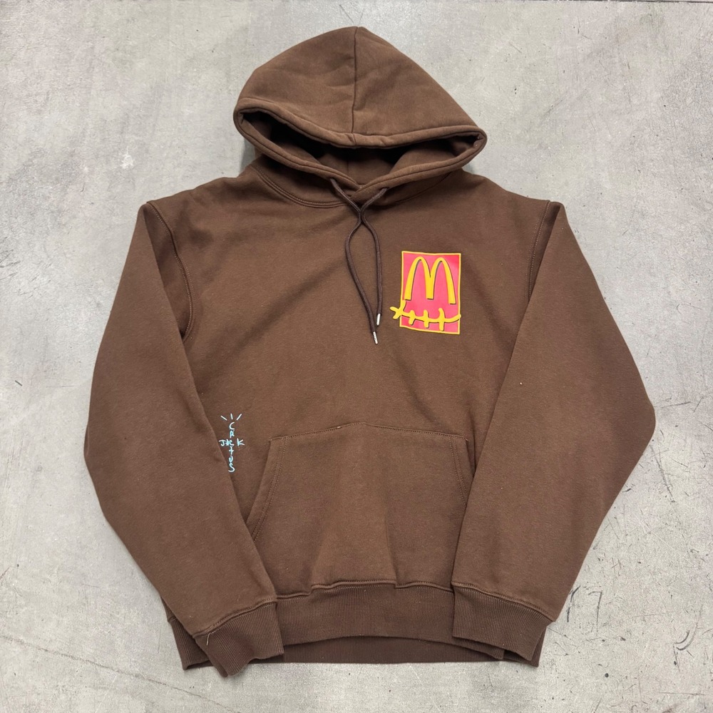 Travis Scott Cactus Jack McDonalds Brown Hoodie‎ Cactus Pack Logo 2020 Mens L